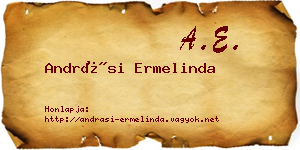 Andrási Ermelinda névjegykártya